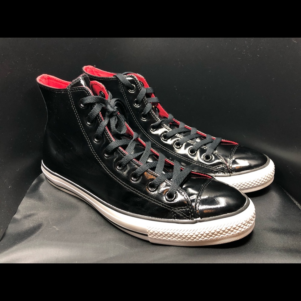 Converse Patent Leather Black/Red Size 11